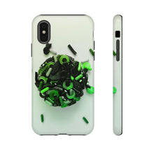 Lade das Bild in den Galerie-Viewer, iPhone X Glossy Green Kiss Gummi Hard Phone Case
